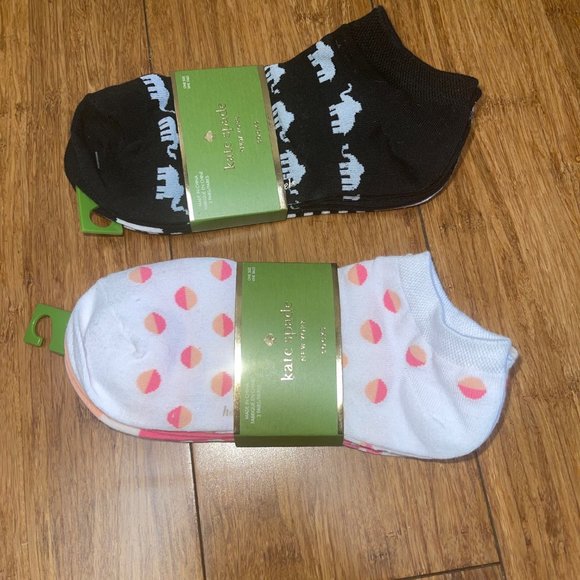 Kate Spade No Show Socks, 3 Pack, Shoe Size 4-10, - Picture 1 of 9